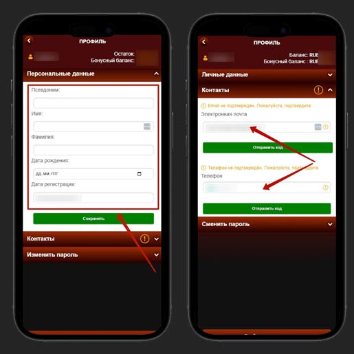 Верификация профиля